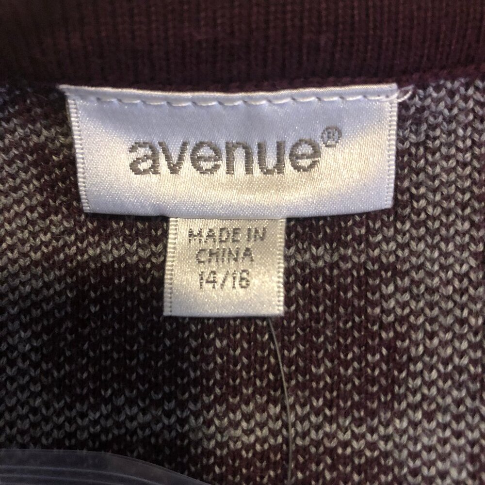 🧥 Avenue “Scarla” Coatigan – Plum & Charcoal | Size 14/16 - Picture 10 of 15